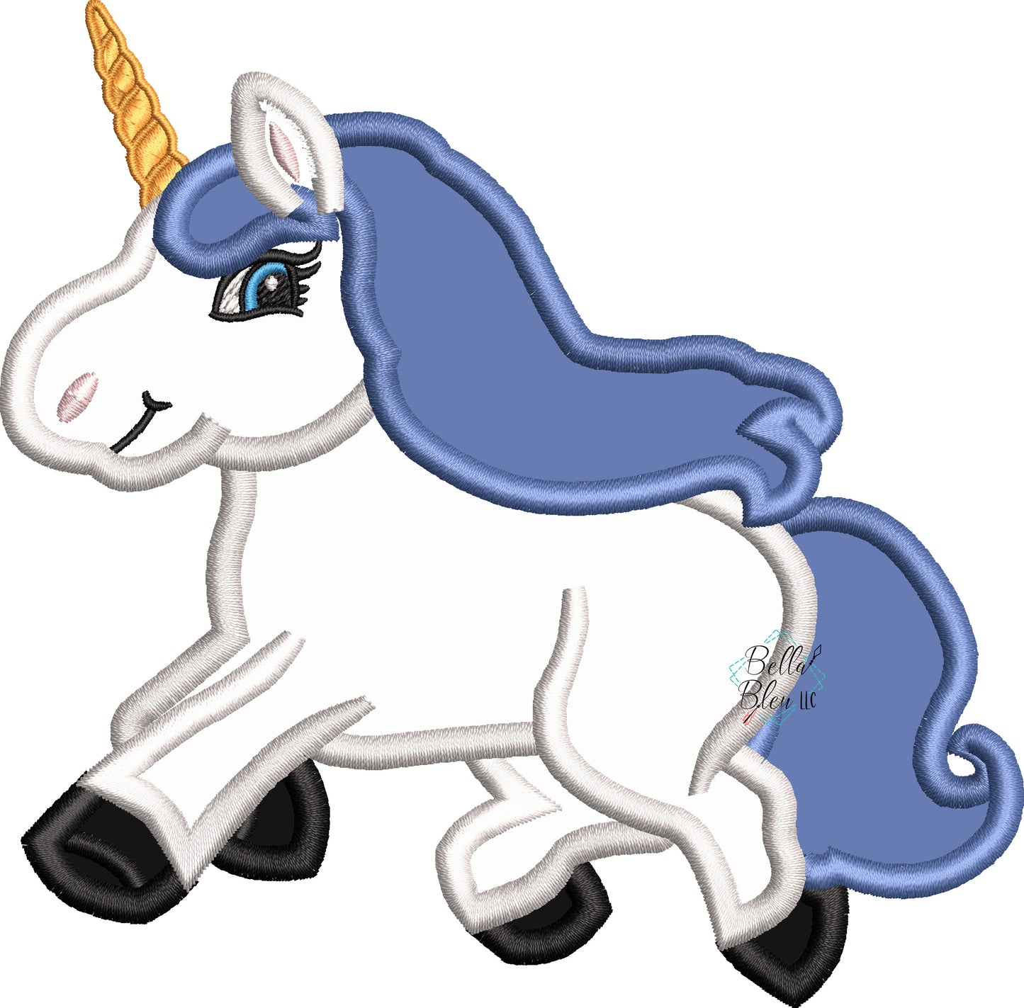 Unicorn Horse Machine Applique Embroidery Design