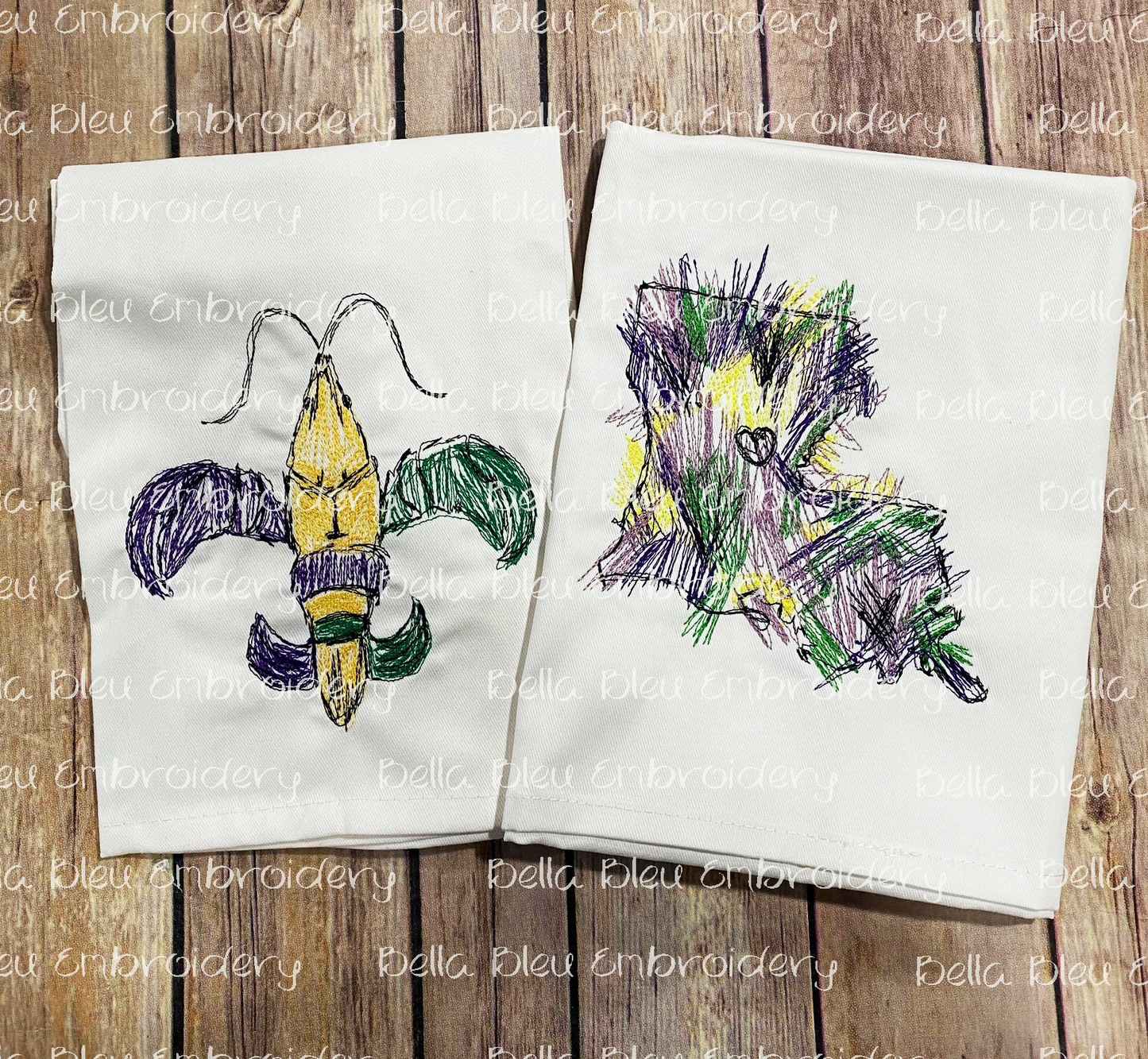 Fleur de Leis Crayfish Scribble