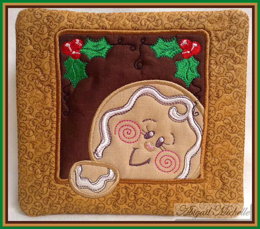 Gingerbread Square Pattern Gingerbread Square Applique - 4 Sizes! – Bella Bleu Embroidery