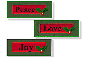 Christmas Banner Applique Words