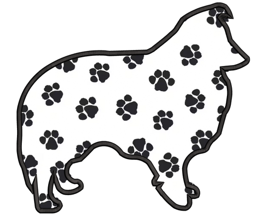 Sheltie Silhouette Applique