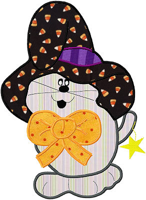 Halloween Cat Applique - 3 Sizes!