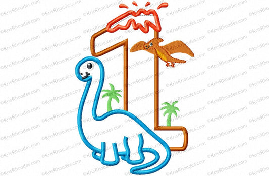 KRD 1 Brachiosaurus Birthday Number