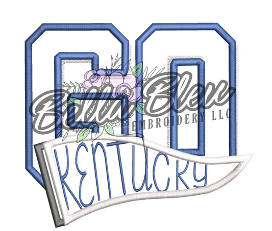 Go Kentucky Pennant Applique