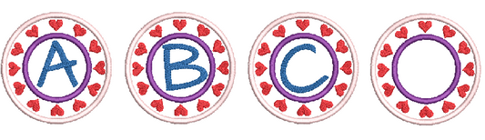 Heart Circle Monogram Font
