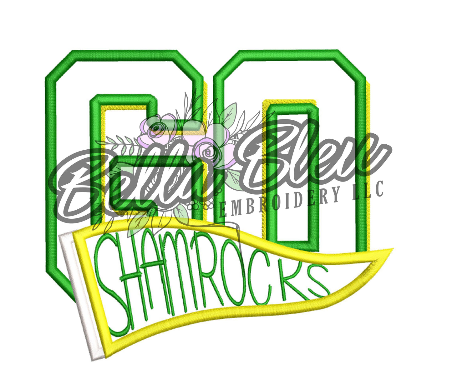 Go Shamrocks Pennant Applique
