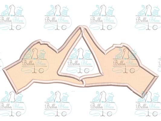 Triangle Hands Side Design Applique