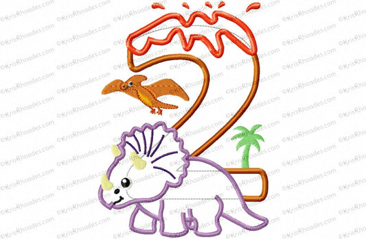 KRD 2 Triceratops Birthday Number