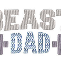 Beast Dad Fathers Day saying design sketchy