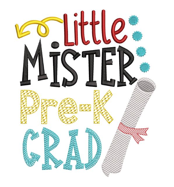Lil Mister Pre-K Grad sketchy