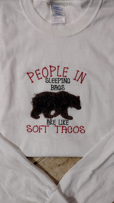 Bear Soft Tacos Camping Applique