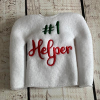 #1 Helper Christmas Elf ITH Sweater