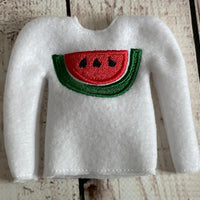 4th of July Watermelon Christmas Elf ITH Sweater
