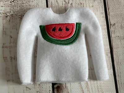 4th of July Watermelon Christmas Elf ITH Sweater