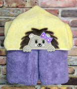 Hedgehog Girl Towel Peeker
