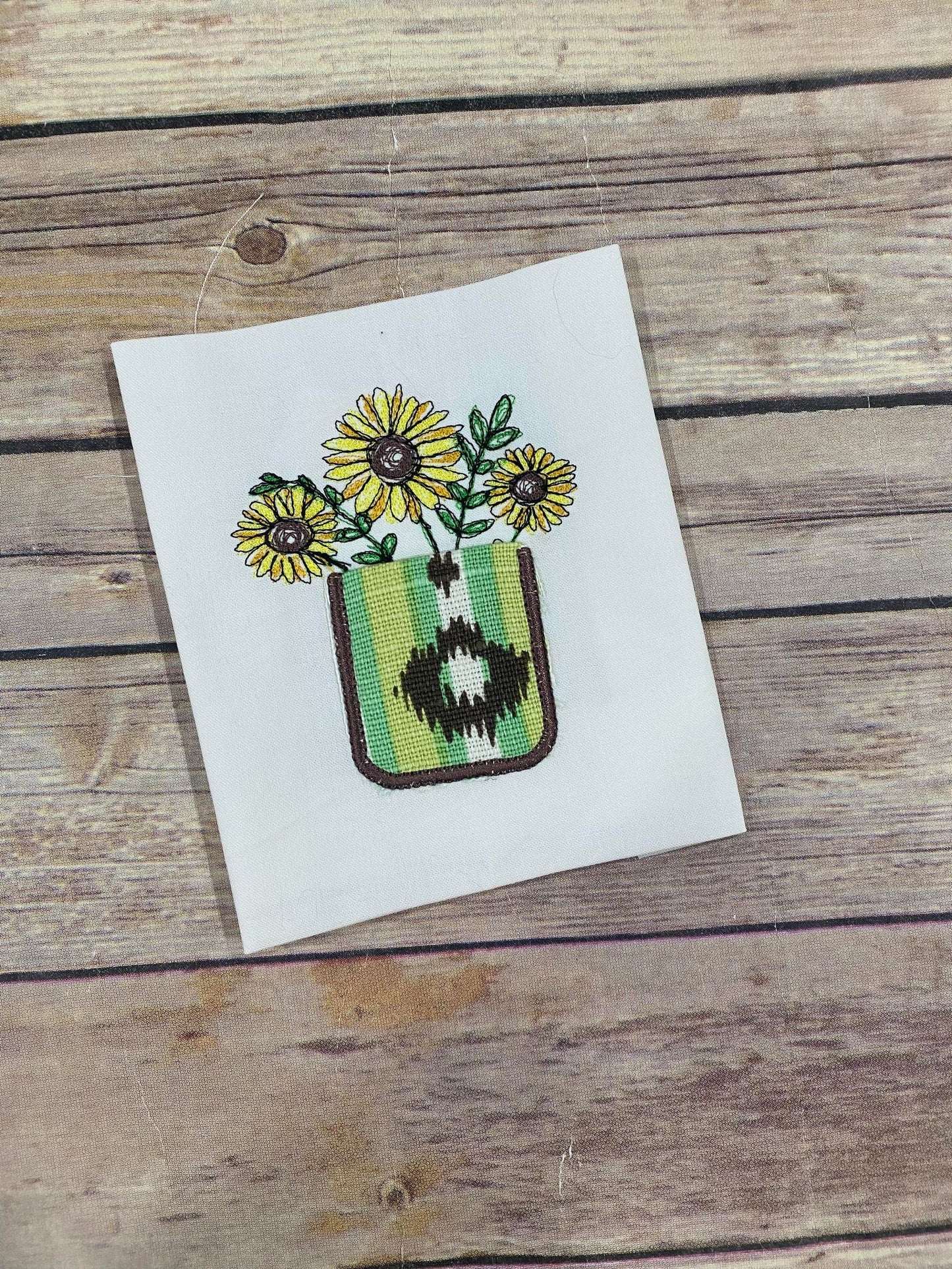 Scribble Flower Pocket 4 ITH