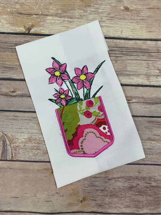 Scribble Flower Pocket 7 ITH