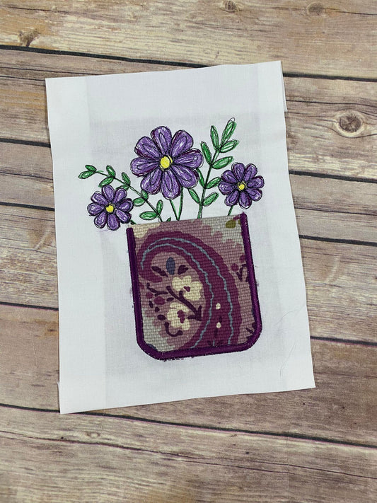 Scribble Flower Pocket 3 ITH