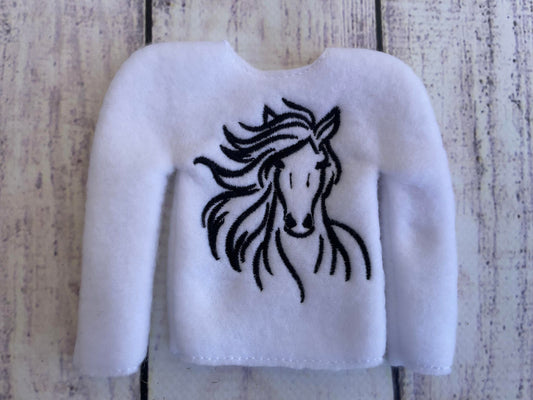 Horse Head 3 Elf ITH Sweater