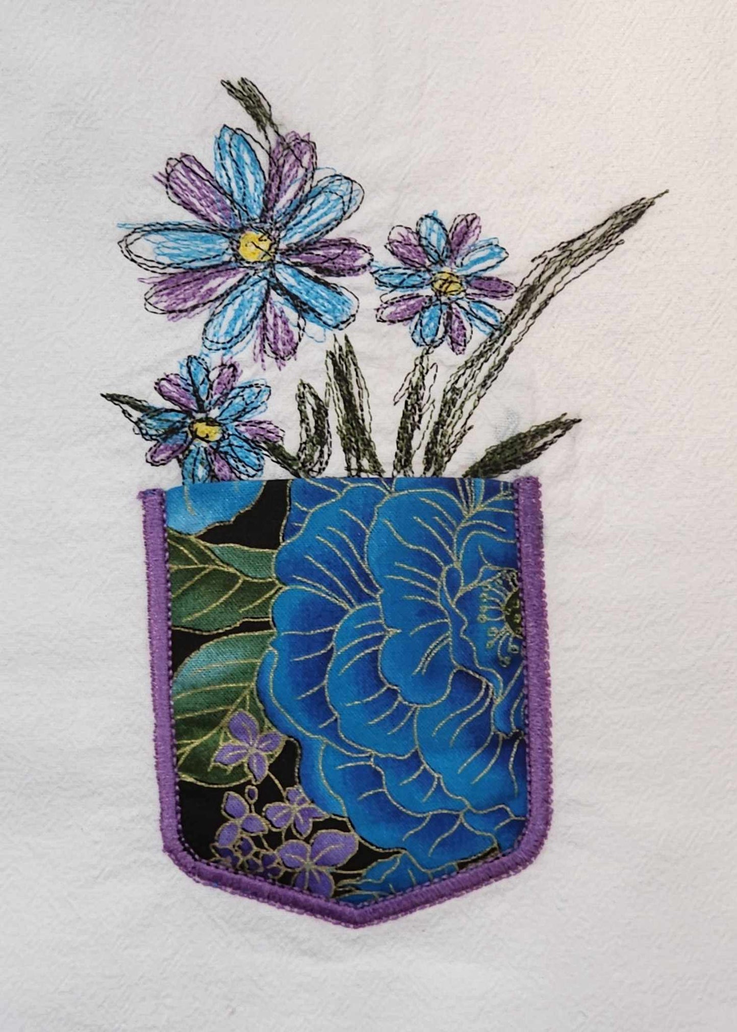 Scribble Flower Pocket 5 ITH