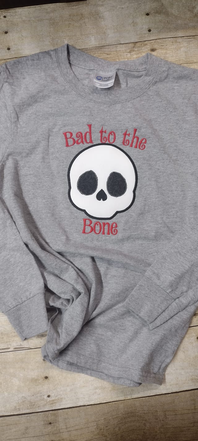 Halloween Skull Applique