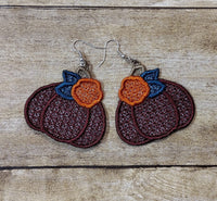 Pumpkin FSL ITH Earrings