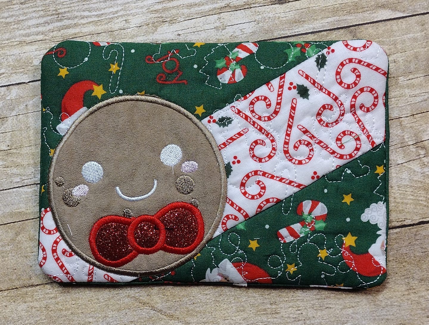 Gingerbread Man ITH Mug Rug