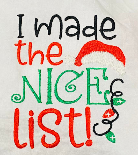 I made the Nice List Christmas Design