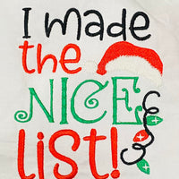I  made the nice list Christmas Design