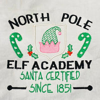 Elf North Pole Academy Applique