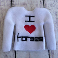I love horses Elf ITH Sweater