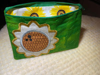 Sunflower ITH Zipper Bag