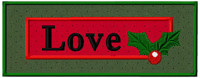 Christmas Banner Applique Words