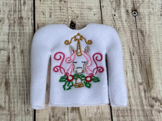 Christmas Unicorn 3 ITH Elf sweater shirt