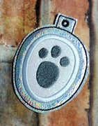 Polar Bear Paw Print Charm