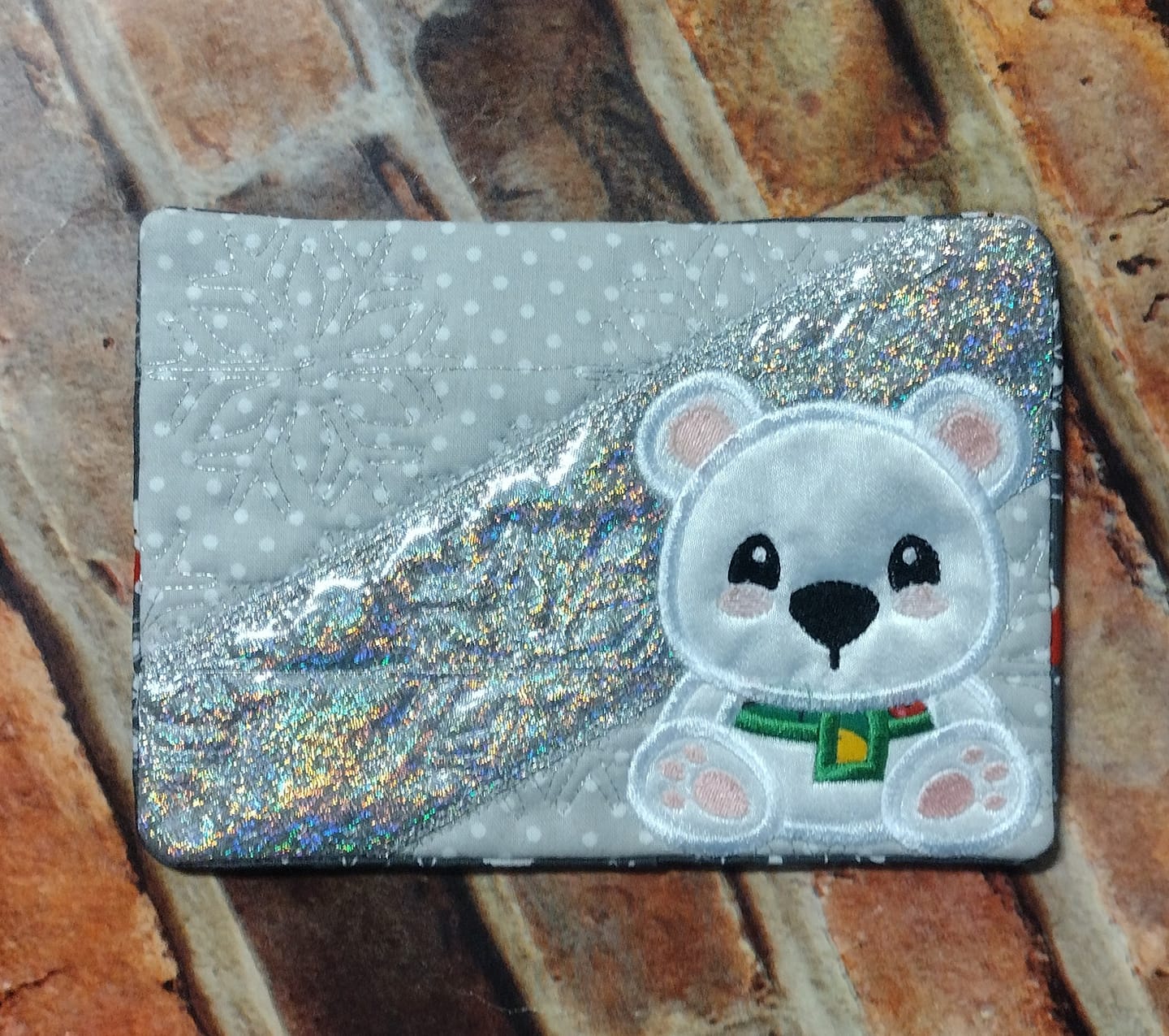 Winter the Polar Bear ITH Mug Rug