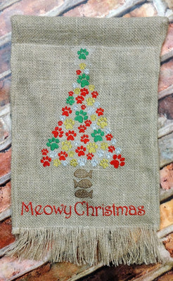 Cat Paw Print Christmas Tree