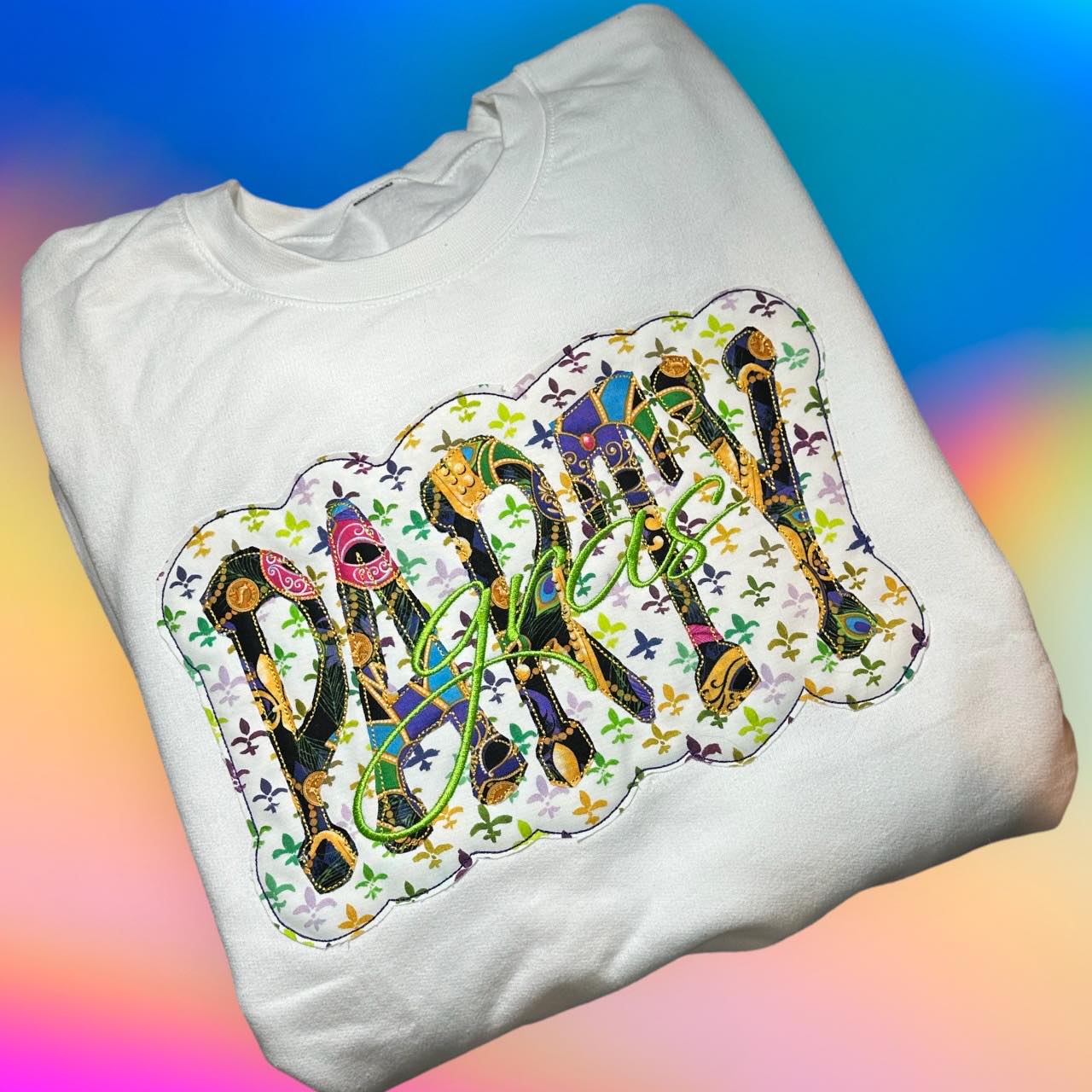 Party Gras Applique 4 sizes