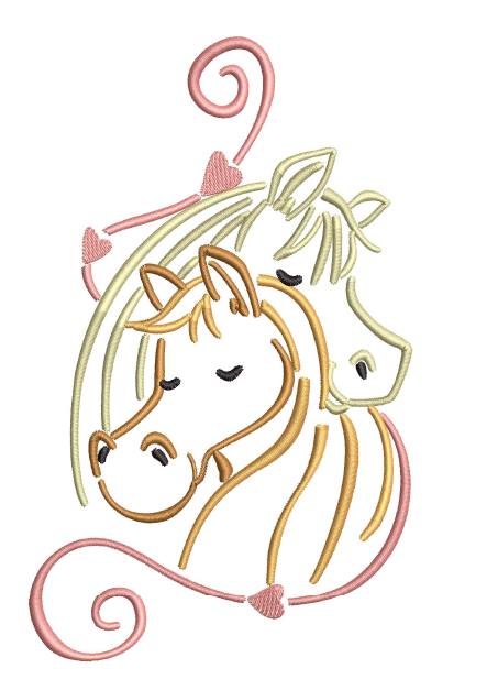 Horses in Love 4 Sizes