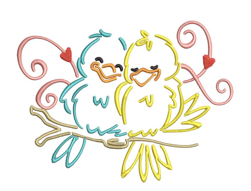 Birds in Love 4 Sizes