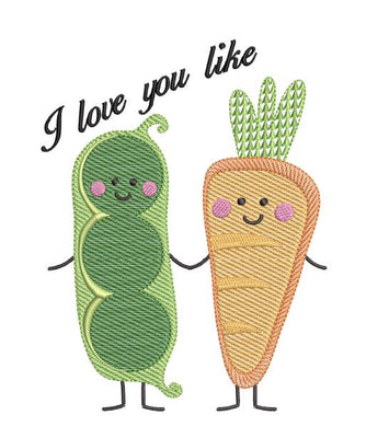 Peas & Carrots Sketchy design