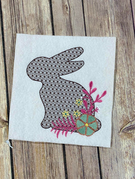 Motif Easter bunny with flowers