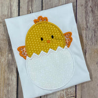 Easter Chick in an Egg Applique
