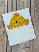 Easter Chick in an Egg Applique
