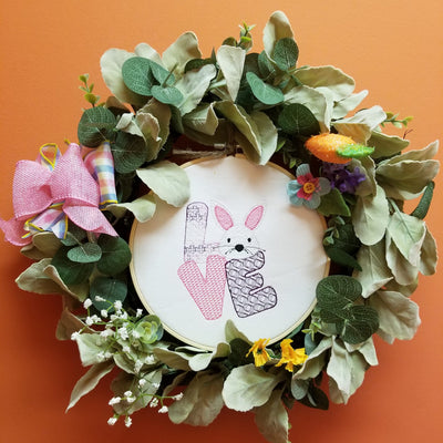 Love Easter bunny Motif design