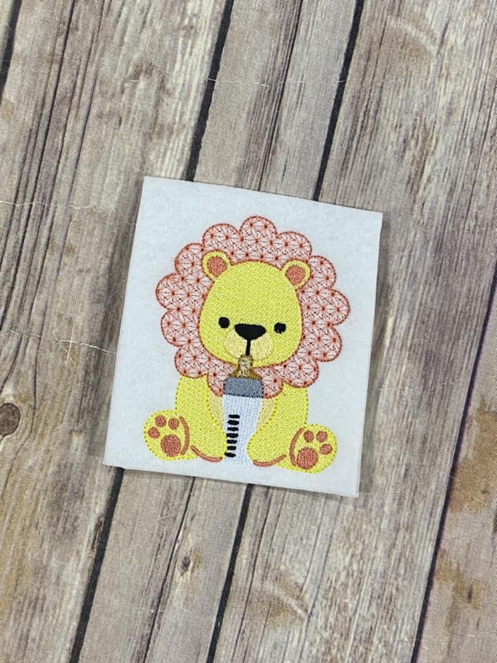 Baby Lion with Bottle Baby Design