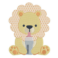 Baby Lion with Bottle Baby Design