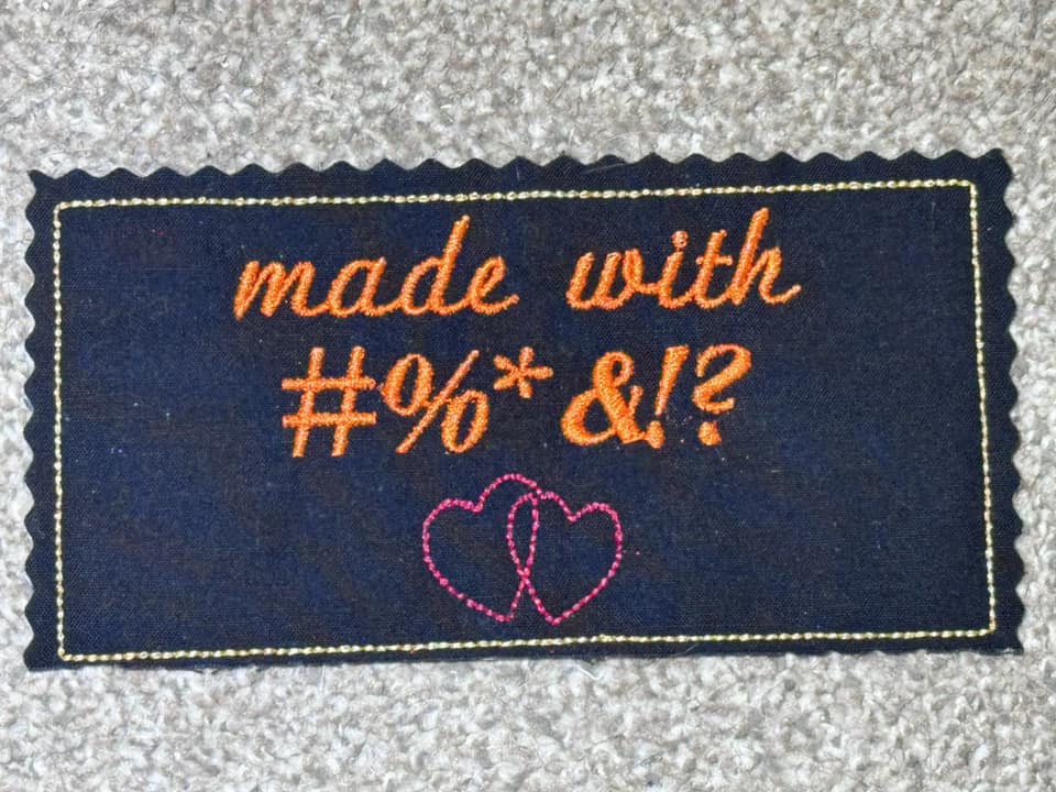 Made with #%* Quilt Label