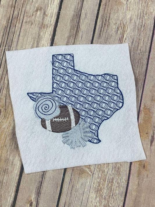 Texas Football Sketchy Motif