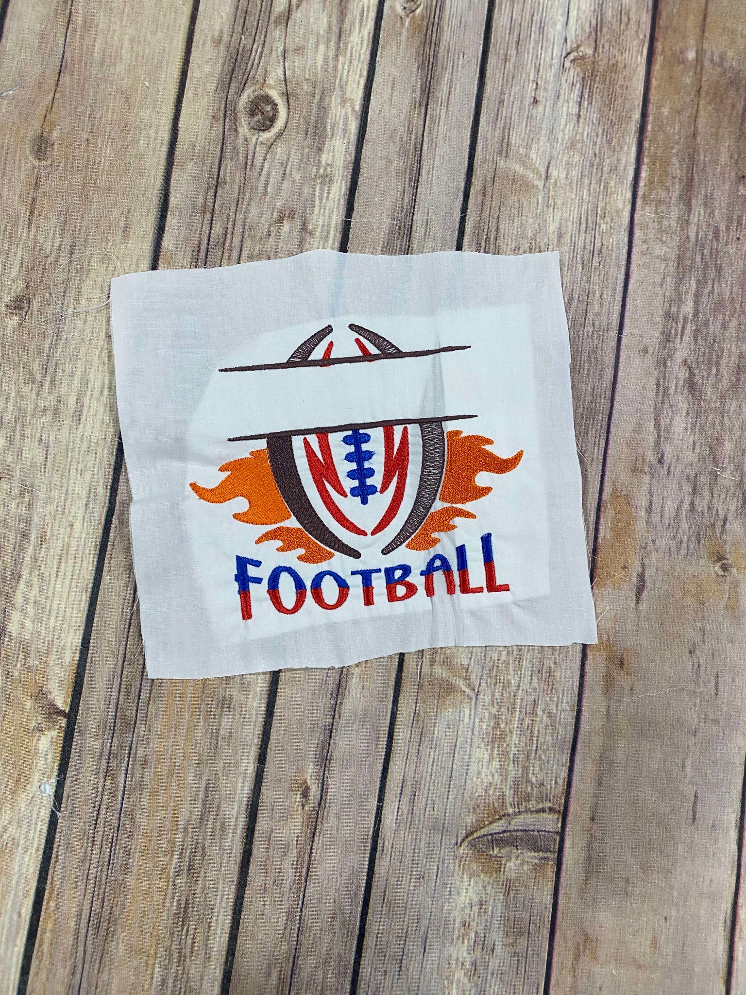 Football Split Sketchy – Bella Bleu Embroidery